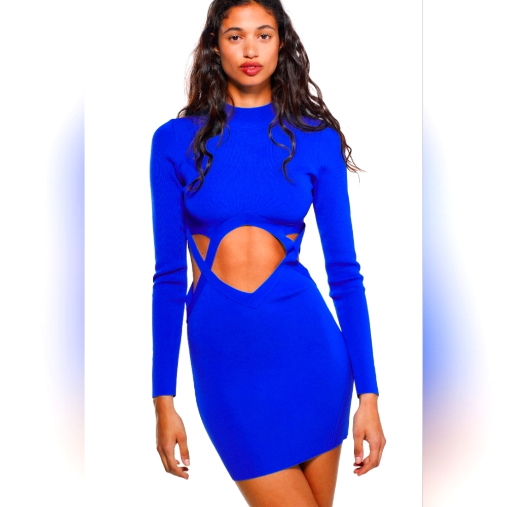 ZARA Knit Collection Cut-Out Design Dress (M) -New!